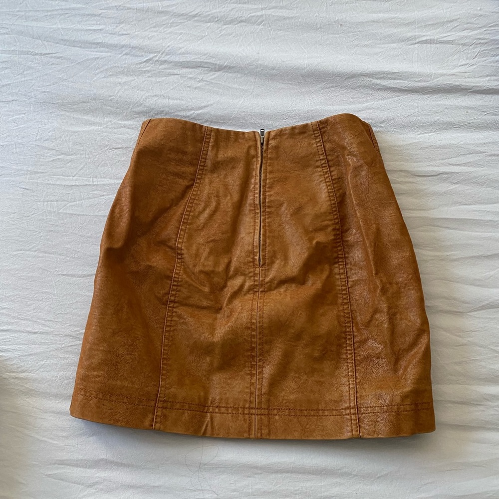 Free People Vegan Leather Skirt - Picture 3 of 5